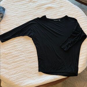 Tahari Charcoal Long Sleeve Top